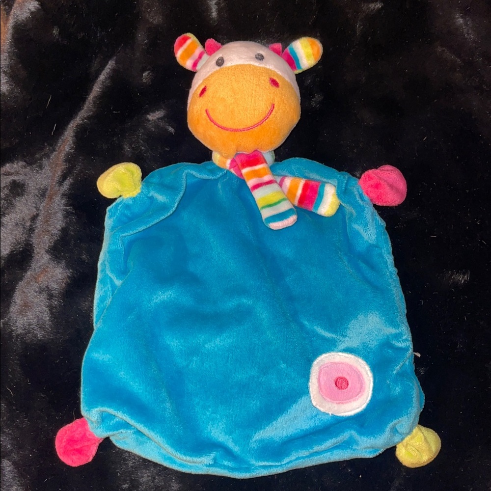 Ernsting's Famiy Topolino COW Rattle Lovey Fleece Baby Toy Security Blanket